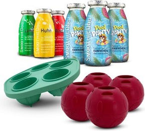 SmoothieDog Hundeschleckpaket mit Summer-Edition, Klassik-Paket und Schleckbällen ohne Zucker für alle Altersstufen 1500 ml – Bild 1 von 3