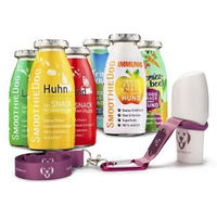 Produktbild von SmoothieDog Hundesmoothie 6er Mix mit Huhn, Rind, Lamm, Ente, Immunio und Veggie sowie Doggyroller Rosa L - Flüssiges Hundeleckerli zucker- und glutenfrei ohne Farb- und Aromastoffe - 6 x 250ml - 7 x 250 ml