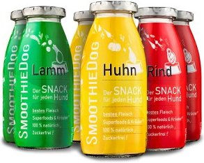 SmoothieDog Hundesmoothie Mix Huhn, Rind und Lamm Getreidefrei und Zuckerfrei 6x250ml - 6 x 250 ml – Bild 1 von 10
