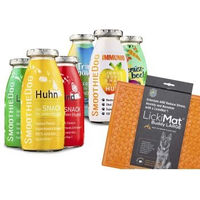 Produktbild von SmoothieDog Hundesmoothie Probierset mit Lickimat Buddy L und 6 Sorten Huhn, Lamm, Rind, getreidefrei, 6x250 ml - 6 x 250 ml