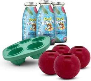 SmoothieDog Intelligenzspielzeug aus Naturkautschuk für Kaninchen bunt mit 4 Schleckbällen – Bild 1 von 3
