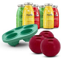 Produktbild von SmoothieDog Klassik Funktionssnack für Hunde mit Huhn Lamm und Rind 6x 250 ml sowie 3 bunte Schleckbälle aus Naturkautschuk