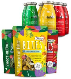 SmoothieDog Klassik Set mit Smoothies und Bites für Hunde getreidefrei und ohne Zucker mit Huhn Lamm und Rind 6x 250ml und 3x 40g – Bild 1 von 3