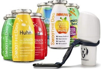 SmoothieDog Mix Belohnungssnack für Hunde mit Huhn, Lamm, Rind und Ente sowie Doggyroller aus Silikon – Bild 1 von 3
