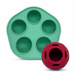 Produktbild von SmoothieDog Schleckball Intelligenzspielzeug aus Naturkautschuk Rot für Hunde aller Größen und Altersstufen