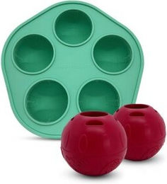 SmoothieDog Schleckball Set für Hunde aus Naturkautschuk zur Beschäftigung und Zahnpflege rot – Bild 1 von 11