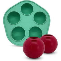 Produktbild von SmoothieDog Schleckball Set für Hunde aus Naturkautschuk zur Beschäftigung und Zahnpflege rot