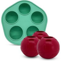 Produktbild von SmoothieDog Schleckball-Set mit 2 befüllbaren Hundebälle aus Naturkautschuk zur Beschäftigung für alle Altersstufen und Größen in Rot
