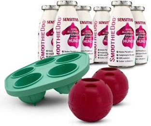 SmoothieDog Sensitivo Funktionssnack für Pferde hypoallergen und monoproteinisch 6x 250 ml mit 2 Schleckbällen – Bild 1 von 3