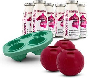 SmoothieDog Sensitivo Funktionssnack für Pferde hypoallergen und monoproteinisch 6x 250 ml mit 3 Schleckbällen – Bild 1 von 3
