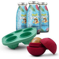 Produktbild von SmoothieDog Summer-Edition Kaninchen Intelligenzspielzeug aus Naturkautschuk ohne Zucker und Monoprotein 3x 250 ml plus Schleckball bunt