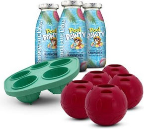 SmoothieDog Summer-Edition Kaninchen Smoothie 3x 250 ml mit 5 Schleckbällen ohne Zucker und Monoprotein für alle Altersstufen – Bild 1 von 3