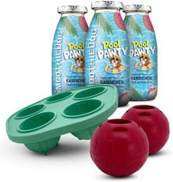 SmoothieDog Summer-Edition Kaninchen Snack Set ohne Zucker und Monoprotein 3x 250 ml mit 2 Schleckbällen für alle Altersstufen – Bild 1 von 3