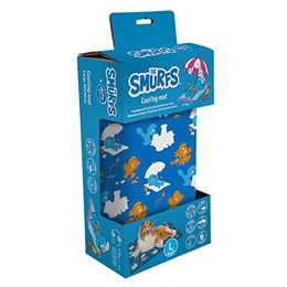 Smurfs Duvoplus Hundematte Kühlmatte Größe L mit selbstregulierendem Gel in Blau und Bunt – Bild 1 von 2