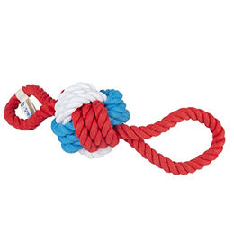 Smurfs Duvoplus Hundespielzeug Ball mit 2 Schlaufen aus Baumwolle 42 cm Apportier- und Zerrspielzeug – Bild 1 von 4
