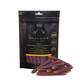 Produktbild von Snackies Belohnungssnack Feines Straussenfleisch mit Karotte 150g