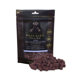 Produktbild von Snackies Belohnungssnack Straussenfleischwürfel 150g