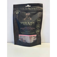 Produktbild von Snackies Herzhafte Ziegenfleischstreifen Trockenfleisch Hypoallergen Monoprotein Getreidefrei Ohne Zucker 170g