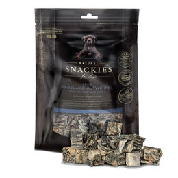 Snackies Hundesnack Monoprotein Feine Kabeljauhautwürfel 130g - 130 g – Bild 1 von 2