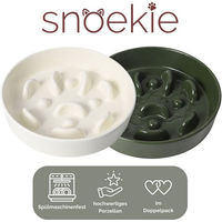 Produktbild von SNOEKIE Anti-Schling-Napf aus Porzellan für Hunde und Katzen 15x15x3,5cm