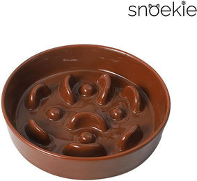 SNOEKIE Anti-Schling-Napf aus Porzellan mit buntem Design 15x15x3,5cm – Bild 1 von 3