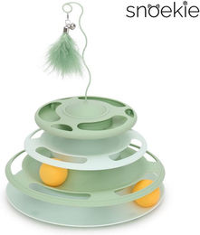 SNOEKIE Catch the Balls Katzenspielzeug zur Selbstbeschäftigung aus Kunststoff in Blau Grün und Orange – Bild 1 von 1