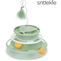 Produktbild von SNOEKIE Catch the Balls Katzenspielzeug zur Selbstbeschäftigung aus Kunststoff in Blau Grün und Orange