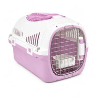 Produktbild von SNOEKIE Katzen Transportbox mit 2 Öffnungen für Katzen und kleine Hunde lila 49,5 x 32 x 32,6 cm