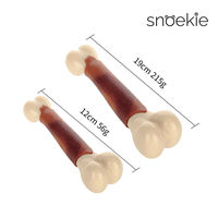 Produktbild von SNOEKIE Kauspielzeug Nylon Kauknochen für Hunde Adult Weiß Braun