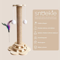 Produktbild von SNOEKIE Kratzbaum aus Massivholz mit Sisalstamm und Rollbahn für Katzen