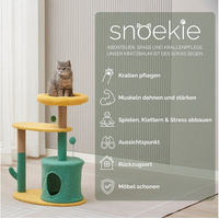 Produktbild von SNOEKIE Kratzbaum für Katzen aus MDF mit Höhle Sisalstämmen und Spielball 79cm