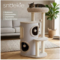 Produktbild von SNOEKIE Kratzbaum für Katzen mit Höhle und Liegemulde aus Plüsch 92cm
