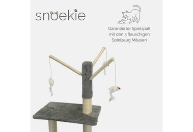 Produktbild von SNOEKIE Kratzbaum mit Liegekorb und Spielzeug aus Sisal 125cm