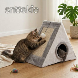 SNOEKIE Kratzhaus Dreieckiges Kratzbrett aus Sisal für Katzen bis 5kg – Bild 1 von 3