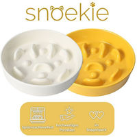 Produktbild von SNOEKIE Slow Feeder Anti-Schling-Napf aus Porzellan für Hunde und Katzen 15x15x3.5cm