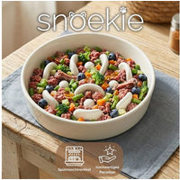 Produktbild von SNOEKIE Slow Feeder Anti-Schling-Napf aus Porzellan für Hunde und Katzen Weiß 15x15x3.5cm
