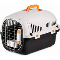 Produktbild von SNOEKIE Tiertransportbox aus Kunststoff für Katzen und kleine Hunde mit Metalltür bis 15 kg
