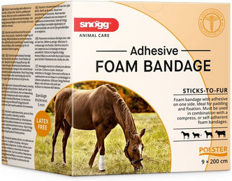 Snögg Adhesive Foam Bandage Selbsthaftendes Schaumverband für Pferde Hunde und Katzen Beige 9 cm x 2 m – Bild 1 von 4