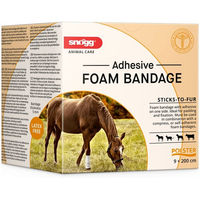Produktbild von Snögg Adhesive Foam Bandage Selbsthaftendes Schaumverband für Pferde Hunde und Katzen Beige 9 cm x 2 m