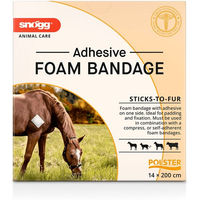 Produktbild von Snögg Animal Polster Selbstklebendes Schaumstoff-Verbandmaterial Weiß 14 cm x 2 m