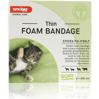 Produktbild von Snögg Foam Bandage Thin Wundpflege für Pferde, Hunde und Katzen in Beige, 6x450 cm