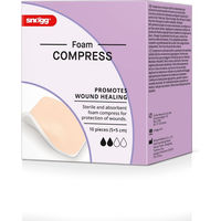 Produktbild von Snögg Foam COMPRESS Schaumkompressen für Pferde, Hunde und Katzen Weiß 5 x 5 cm
