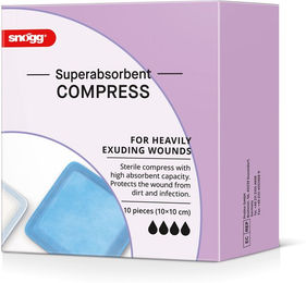 Snögg Superabsorbent COMPRESS Kompressen für Pferde, Hunde und Katzen Blau 10 x 10 cm – Bild 1 von 2
