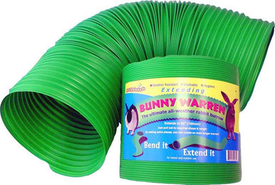 SnuggleSafe Bunny Warren Kaninchen Tunnel aus Kunststoff wasserfest Grün 21 cm x 76 cm - 400 g – Bild 1 von 5