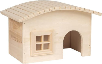 SOBY Flamingo Haus aus Naturholz Größe S 19,5x12x12cm – Bild 1 von 3