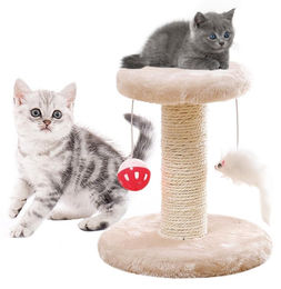 Solidchoice Kratzbaum aus Holz und Sisal für kleine bis mittelgroße Katzen – Bild 1 von 2
