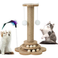 Produktbild von Solidchoice Kratzbaum für Katzen mit Kratzpfosten und abnehmbaren Plattformen 40 cm