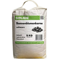 Produktbild von SOLIDE Schwarze Sonnenblumenkerne als Hauptfutter für Wildvögel 5kg