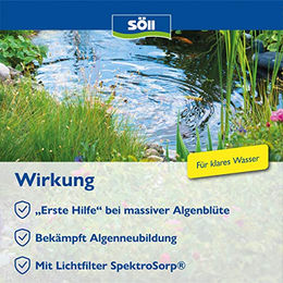 Söll AlgoSol forte Teichpflegemittel zur Algenbekämpfung für Fische 250 ml - 250 ml – Bild 1 von 8