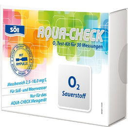 Söll AQUA-CHECK Sauerstoff 30 Tests Indikator-Kit zur photometrischen Wasseranalyse für Süßwasser und Meerwasser zur Fischpflege - 30 Stk. – Bild 1 von 2